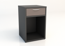 200 Series Bedside Table with 1 drawer open