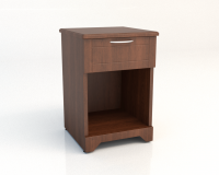 400 Series Bedside Table with 1 drawer open